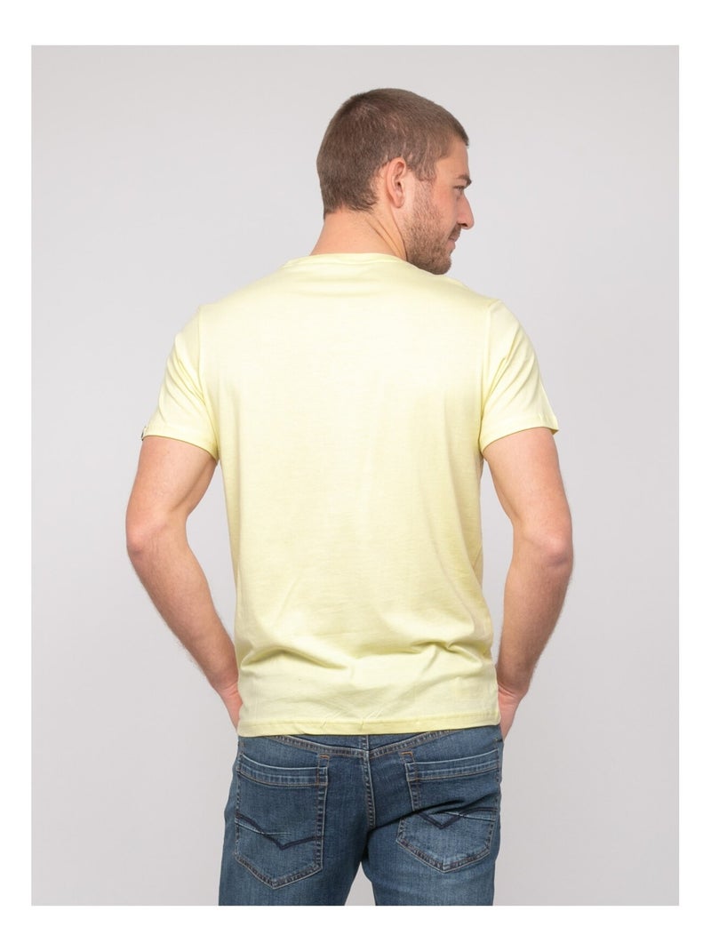 T-shirt cotone con motivi NEWILMO Giallo - Kiabi