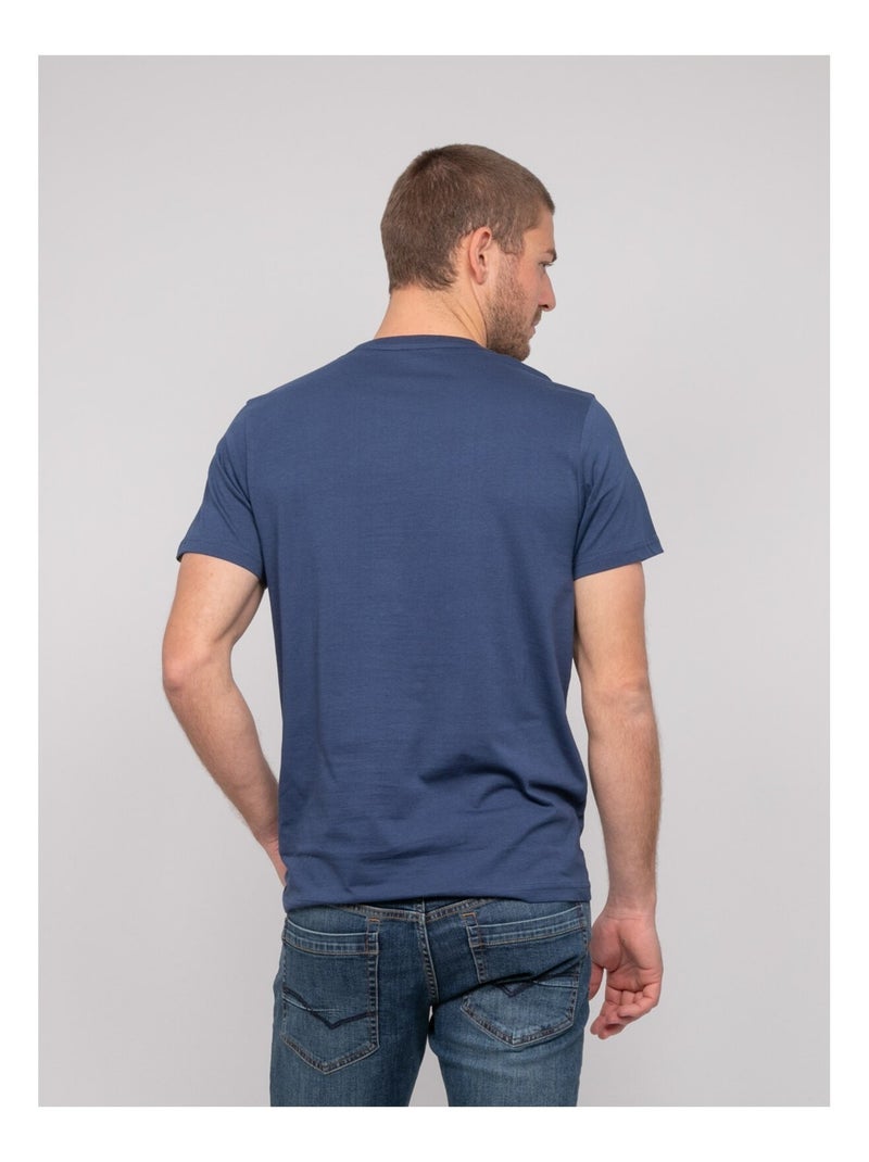 T-shirt cotone con motivi NOLRIXI Blu - Kiabi