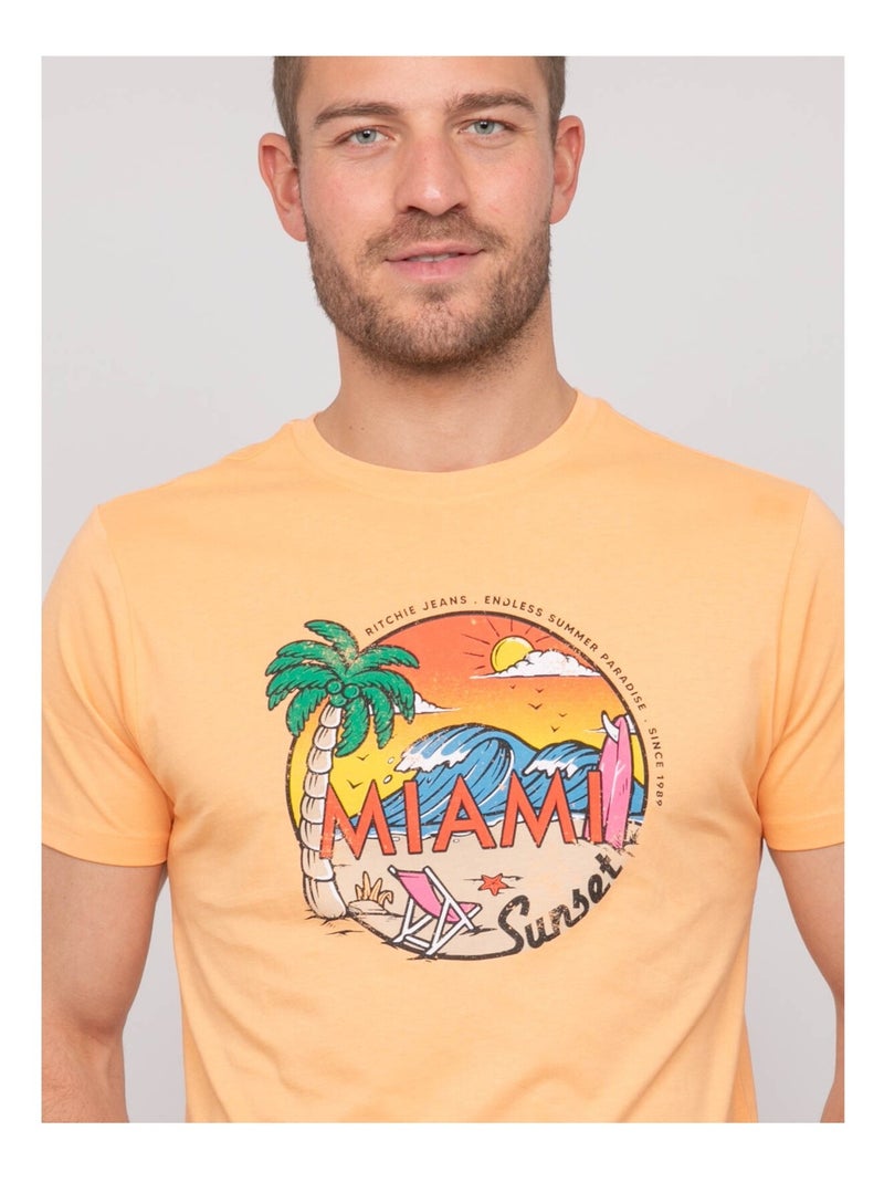 T-shirt cotone con motivi NOPICALE Arancione - Kiabi