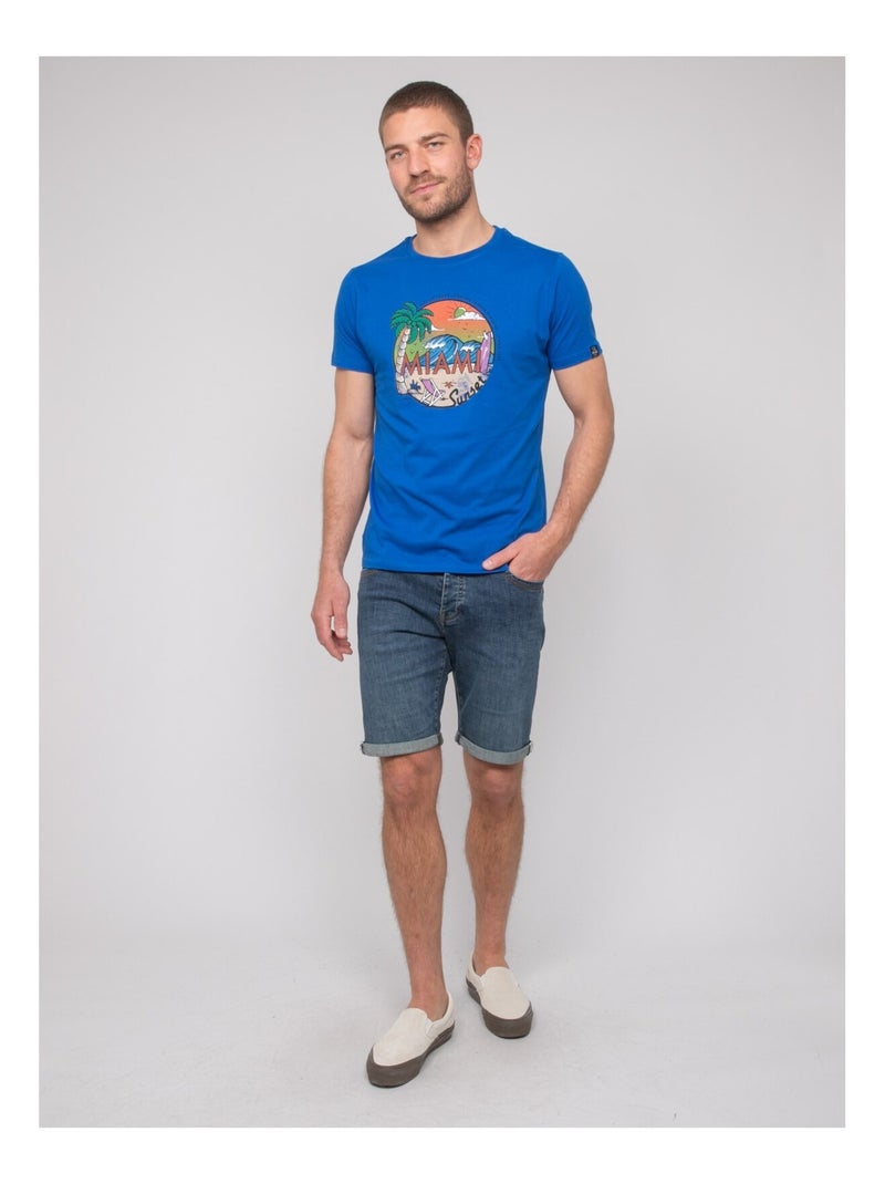 T-shirt cotone con motivi NOPICALE Blu reale - Kiabi