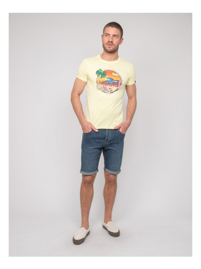 T-shirt cotone con motivi NOPICALE Giallo - Kiabi