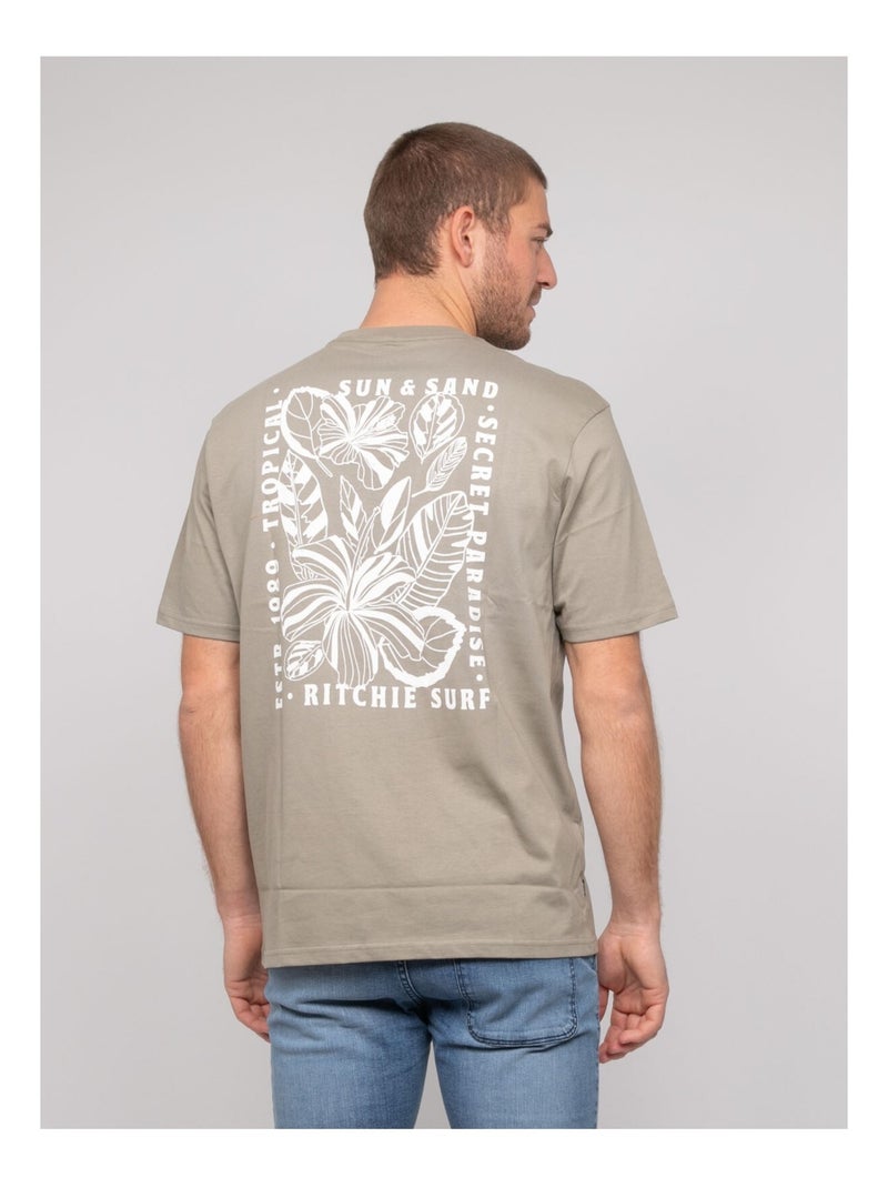 T-shirt cotone con motivi NORIPAC Cachi - Kiabi