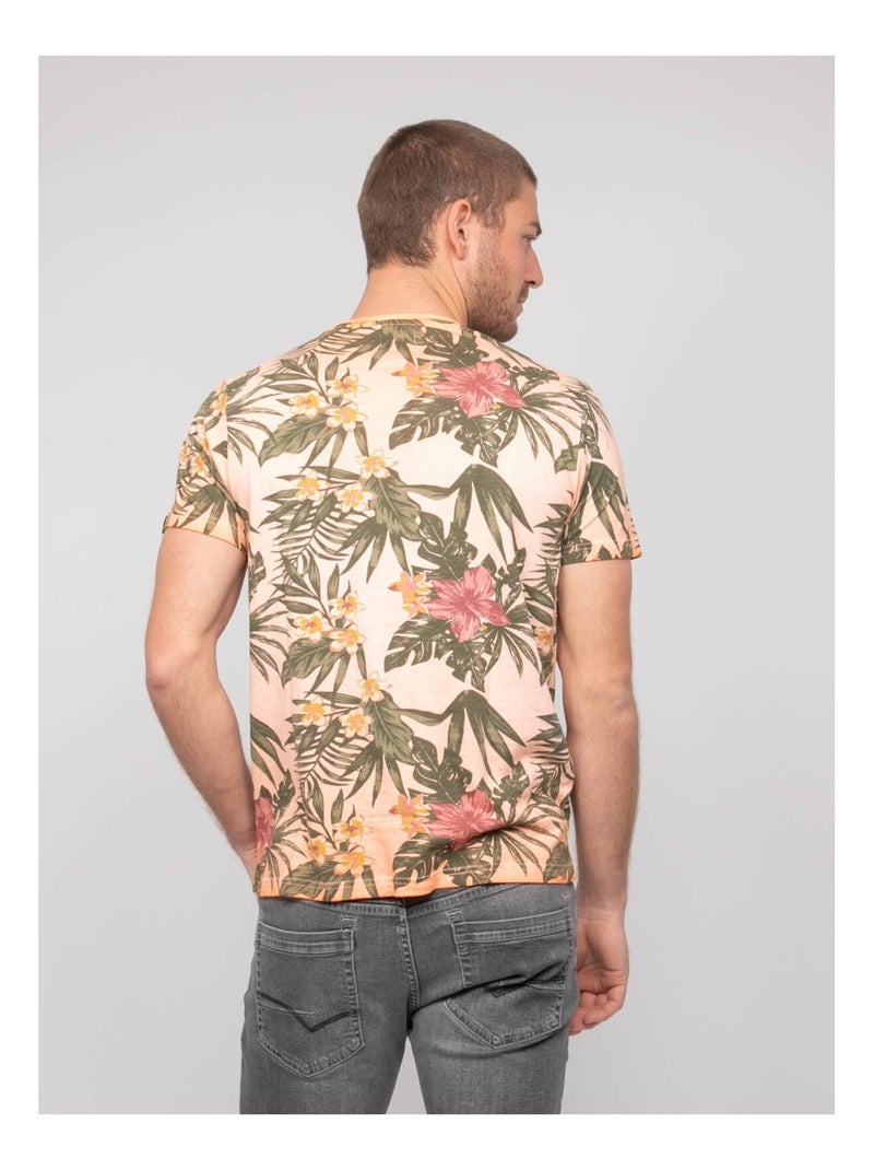 T-shirt cotone con motivi NOUBOMEL Arancione corallo - Kiabi