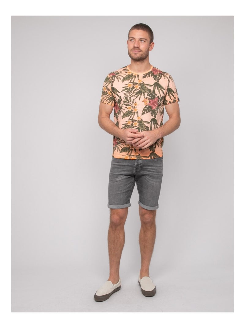 T-shirt cotone con motivi NOUBOMEL Arancione corallo - Kiabi