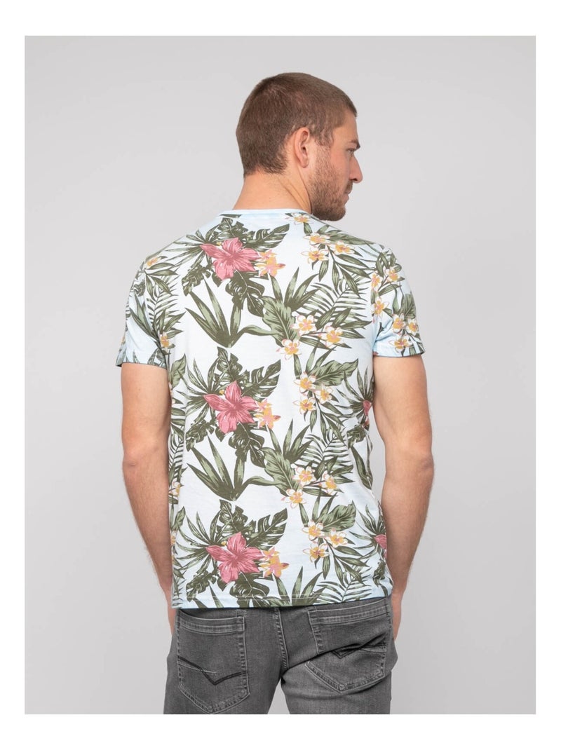 T-shirt cotone con motivi NOUBOMEL Blu cielo - Kiabi