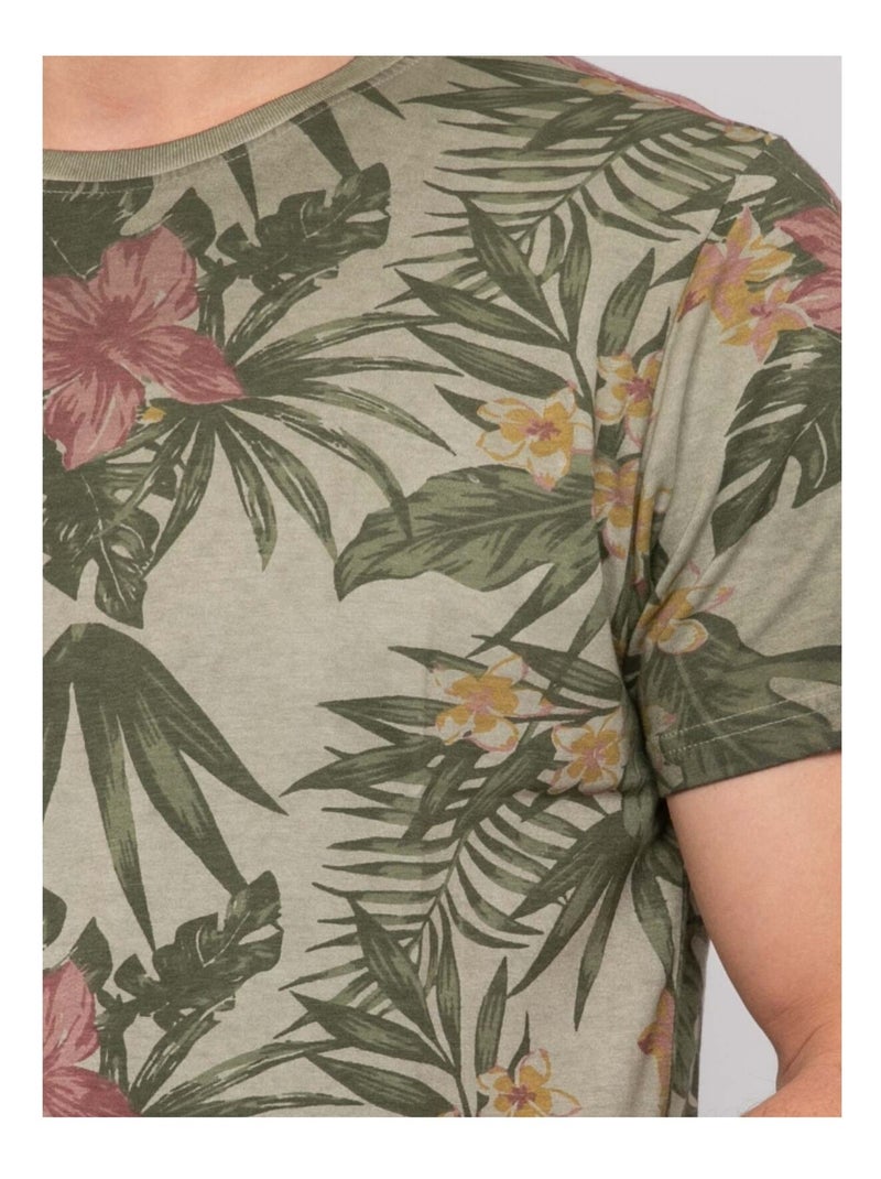 T-shirt cotone con motivi NOUBOMEL Cachi - Kiabi