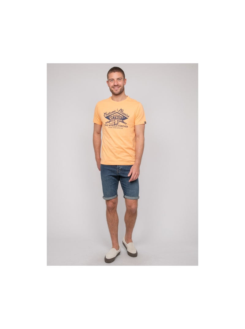 T-shirt cotone con motivi NOUPARIX Arancione - Kiabi