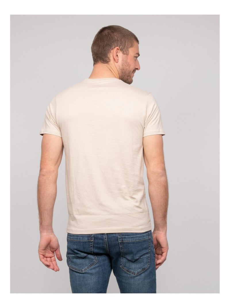 T-shirt cotone con motivi NOUPARIX Beige - Kiabi