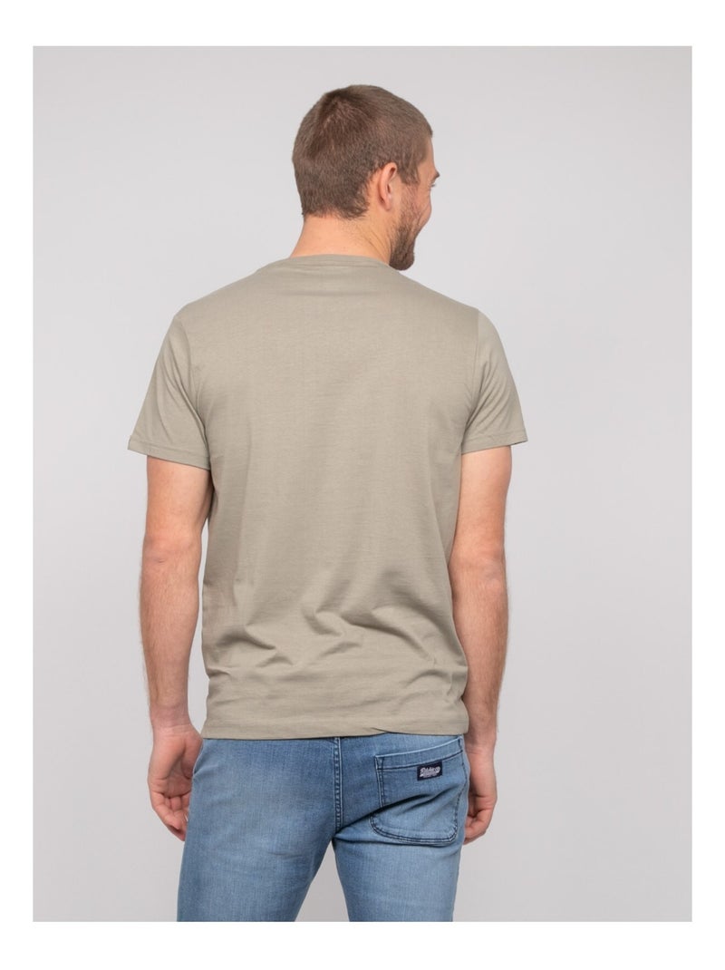 T-shirt cotone con motivi NOURITO Cachi - Kiabi