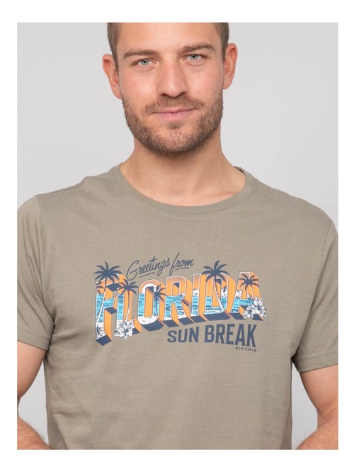 T-shirt cotone con motivi NOURITO - Kiabi