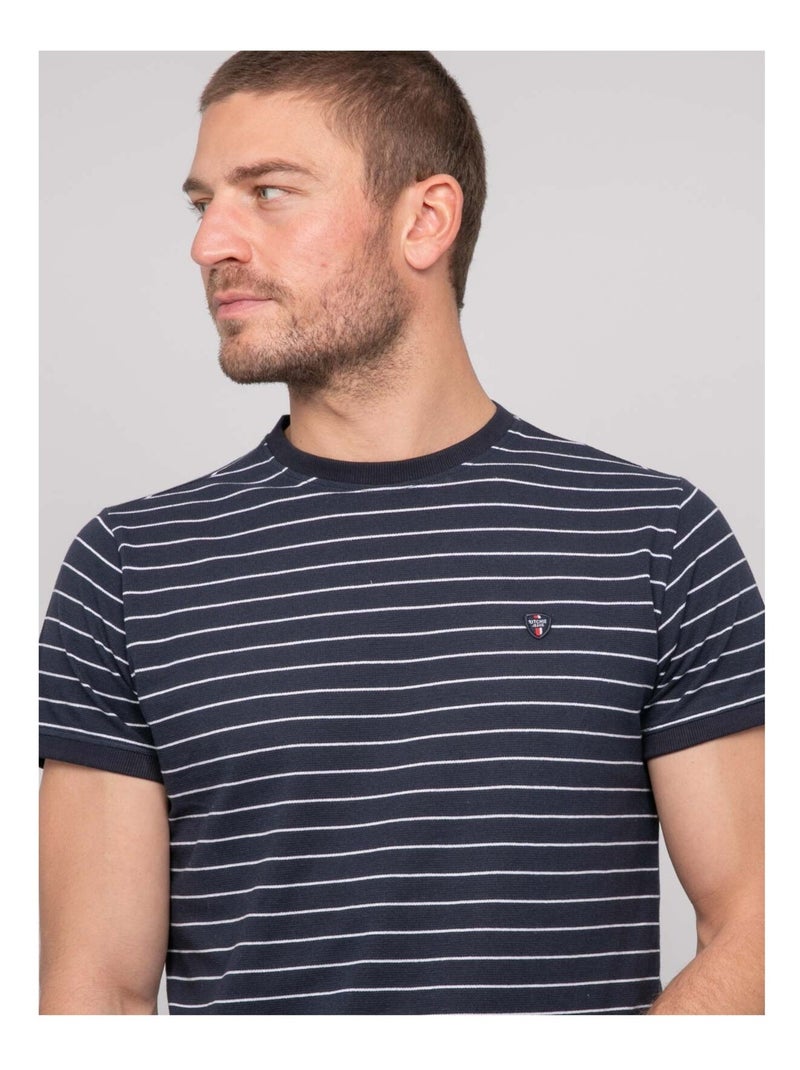 T-shirt cotone sottili righe marinière NANOROUL Blu marino - Kiabi