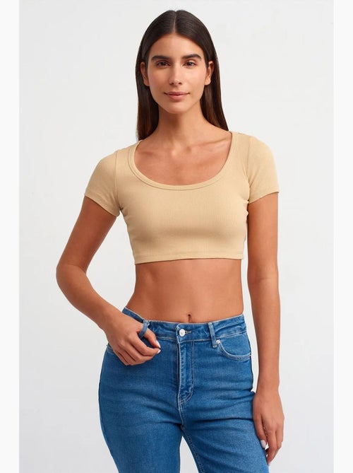 T-shirt crop a coste da donna dilvin - Kiabi T-shirt crop a coste da donna dilvin - Kiabi