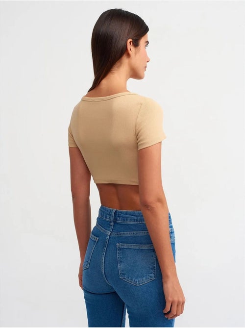 T-shirt crop a coste da donna dilvin - Kiabi T-shirt crop a coste da donna dilvin - Kiabi