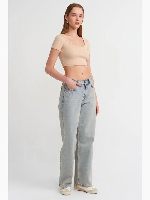 T-shirt crop a coste da donna dilvin - Kiabi T-shirt crop a coste da donna dilvin - Kiabi