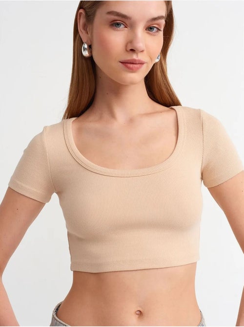T-shirt crop a coste da donna dilvin - Kiabi T-shirt crop a coste da donna dilvin - Kiabi