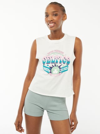 T-shirt crop 'Celtics' 'Boston' senza maniche
