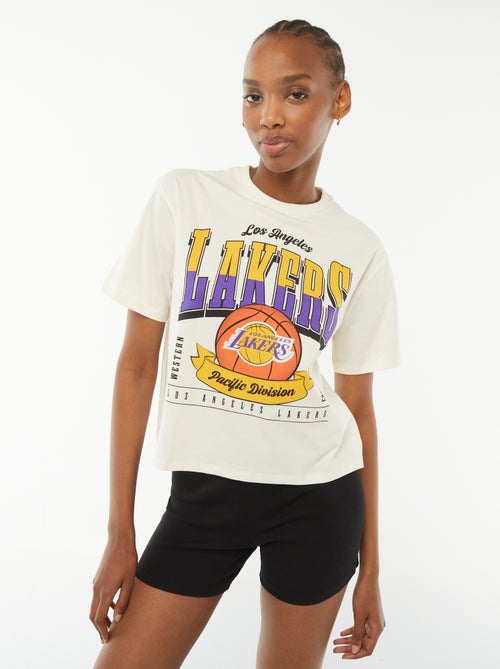 T-shirt crop 'Lakers' a maniche corte - Kiabi