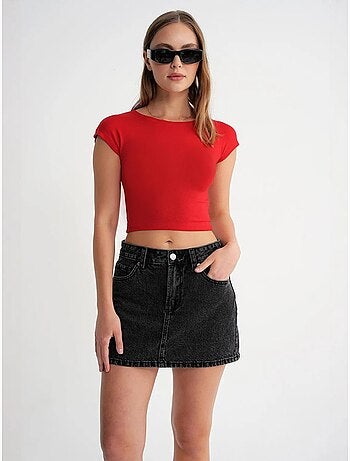 T-shirt crop slim fit mixray