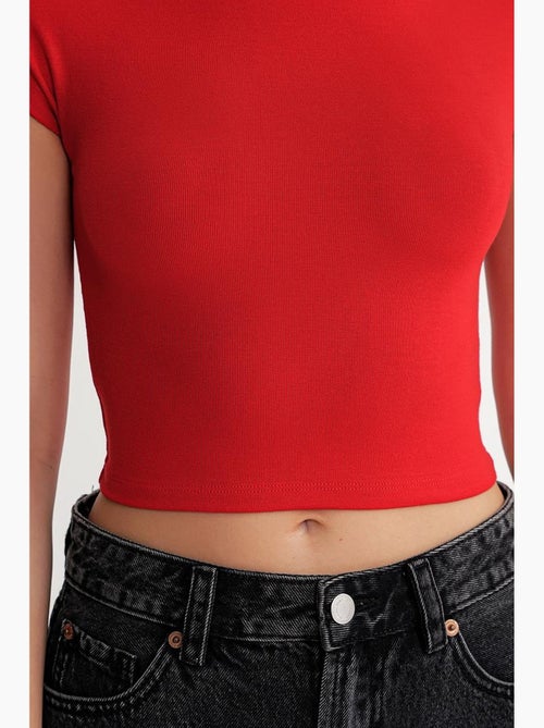 T-shirt crop slim fit mixray - Kiabi T-shirt crop slim fit mixray - Kiabi