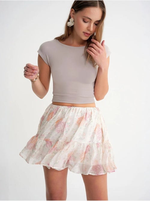 T-shirt crop slim fit mixray - Kiabi T-shirt crop slim fit mixray - Kiabi