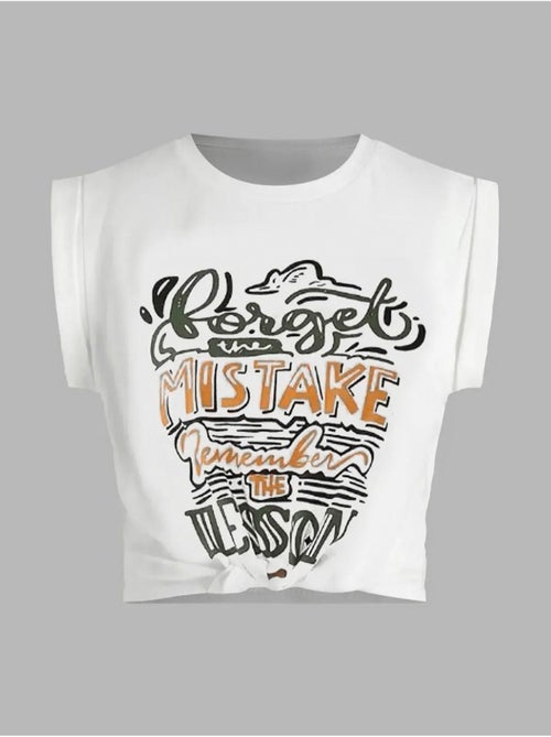 T-shirt crop stampata hiccup - Kiabi T-shirt crop stampata hiccup - Kiabi