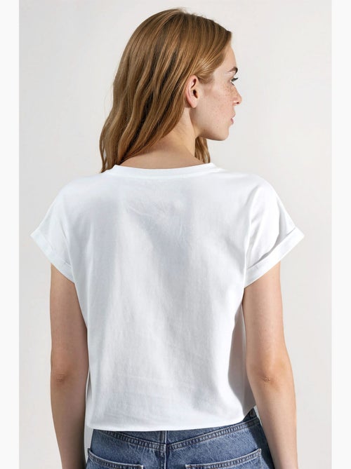 T-shirt crop stampata hiccup - Kiabi T-shirt crop stampata hiccup - Kiabi