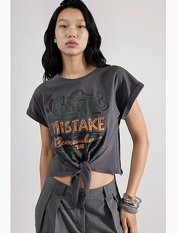 T-shirt crop stampata hiccup