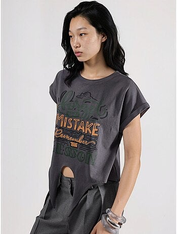 T-shirt crop stampata hiccup