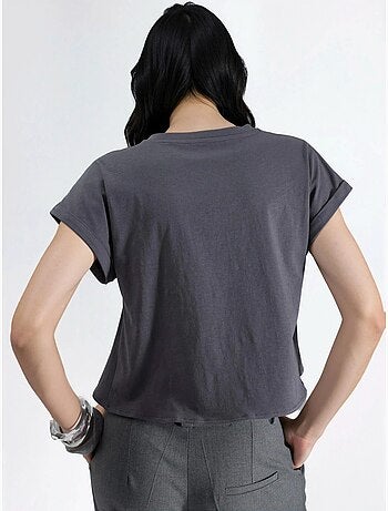 T-shirt crop stampata hiccup