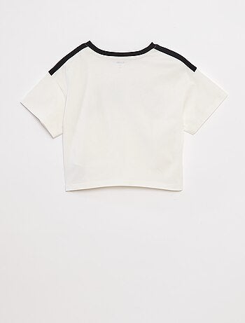 T-shirt crop stile college