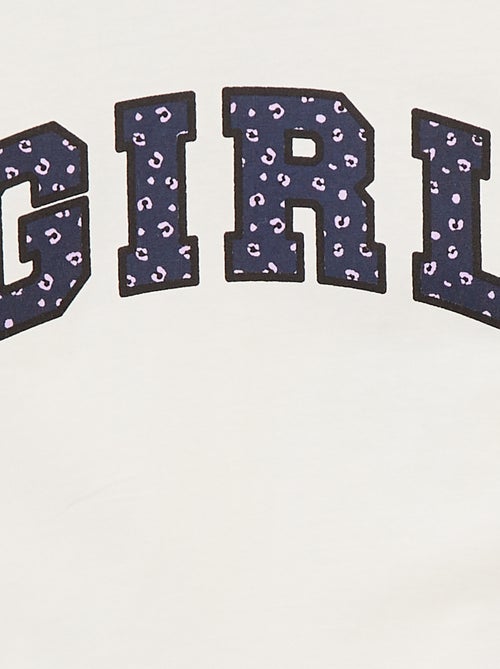 T-shirt crop stile college - Kiabi