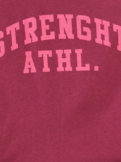 T-shirt crop stile college - Kiabi