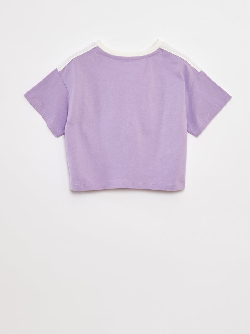 T-shirt crop stile college Viola - Kiabi