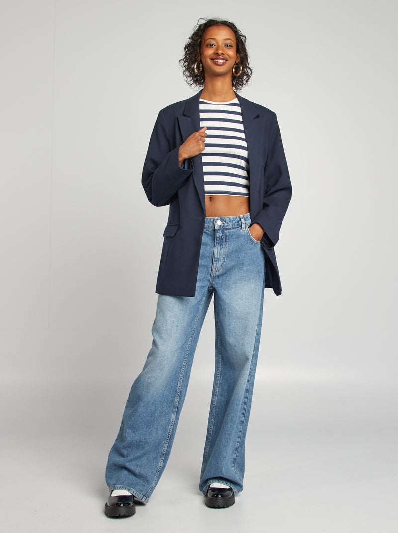 T-shirt crop top a maniche corte BIANCO - Kiabi