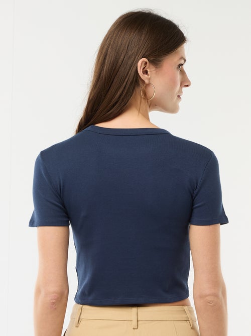 T-shirt crop top basico - Kiabi T-shirt crop top basico - Kiabi