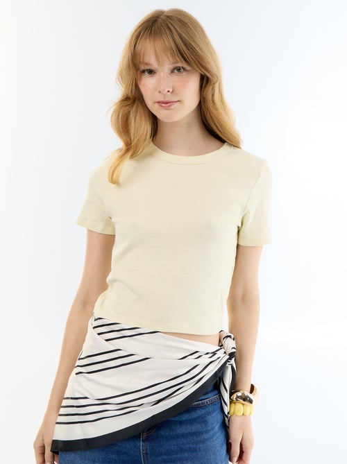 T-shirt crop top basico - Kiabi