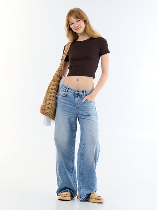 T-shirt crop top basico - Kiabi