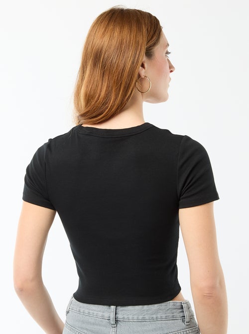 T-shirt crop top basico - Kiabi T-shirt crop top basico - Kiabi