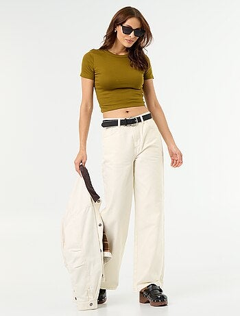 T-shirt crop top basico