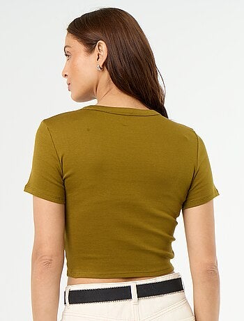 T-shirt crop top basico