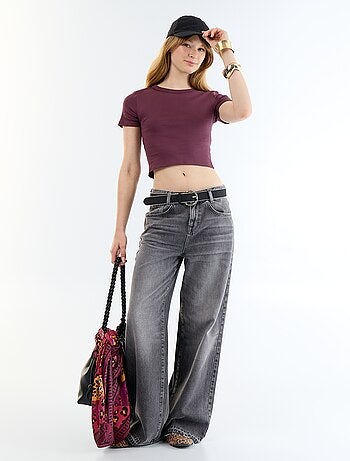 Maglietta crop top basic