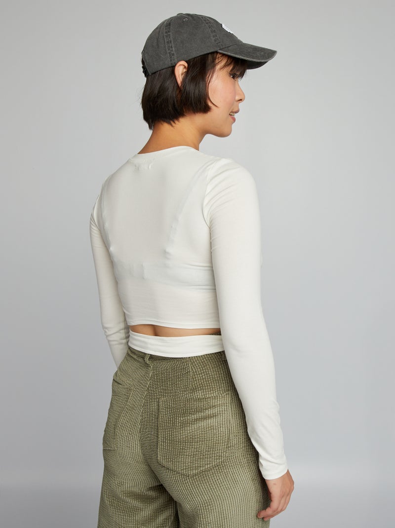 T-shirt crop top BIANCO - Kiabi