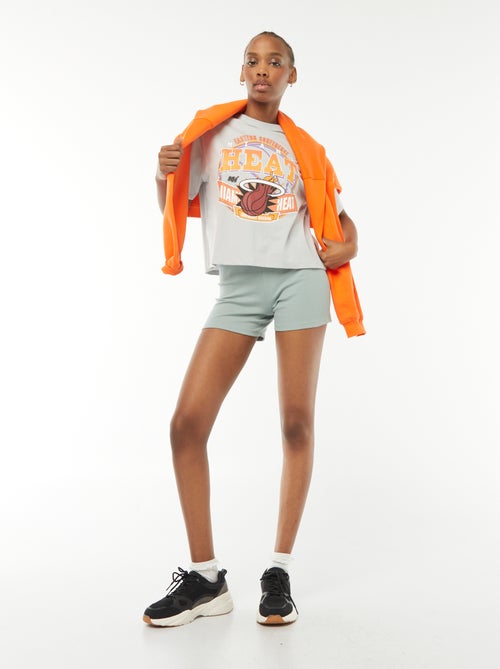 T-shirt crop-top 'Miami Heat' a maniche corte - - Kiabi