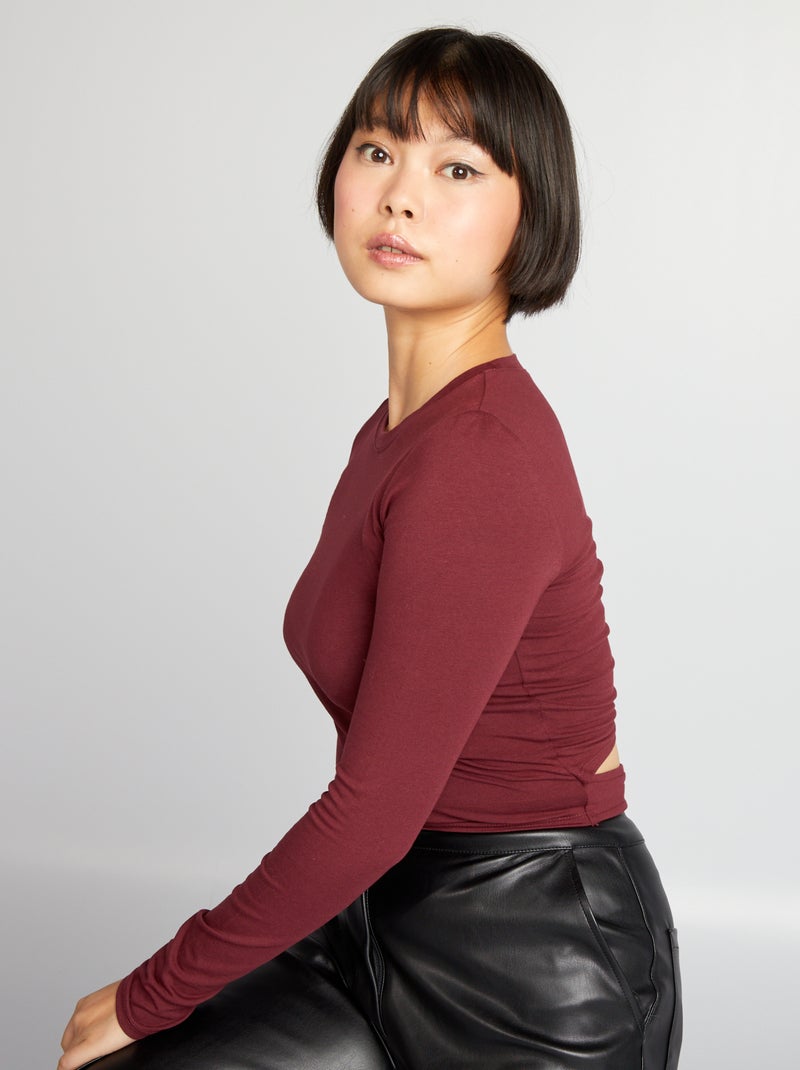 T-shirt crop top ROSSO - Kiabi