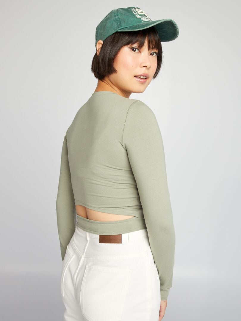T-shirt crop top VERDE - Kiabi