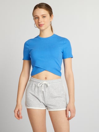 T-shirt cropped a coste