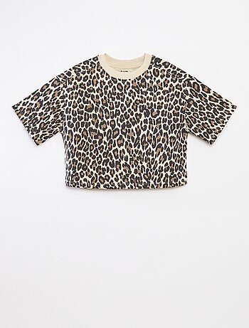 T-shirt cropped a maniche corte