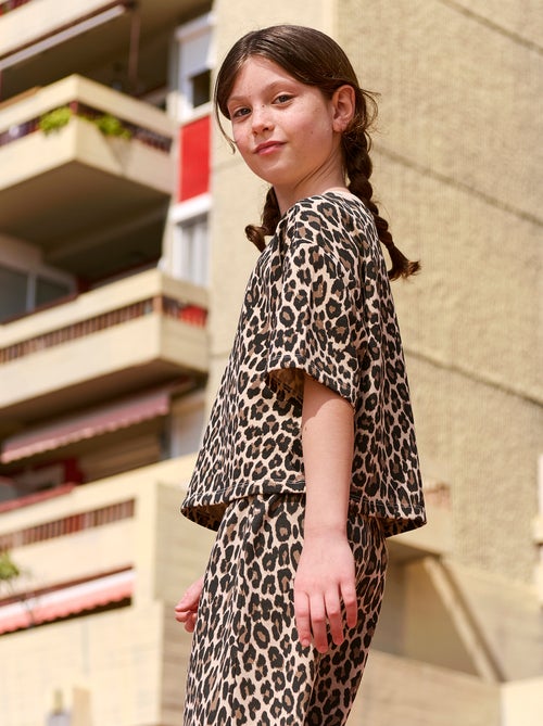 T-shirt cropped a maniche corte - Kiabi