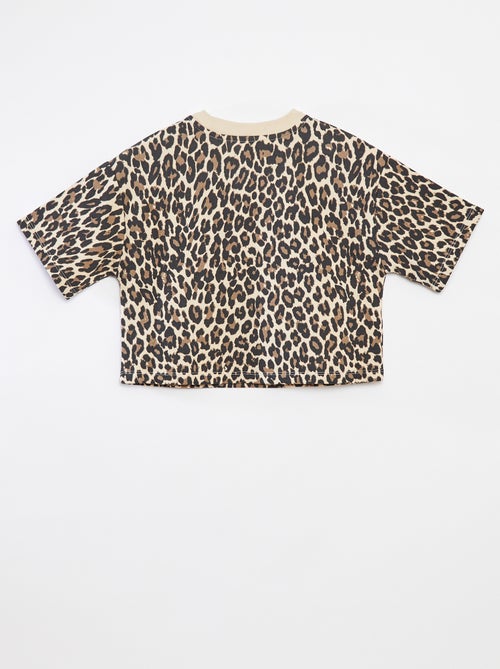 T-shirt cropped a maniche corte - Kiabi