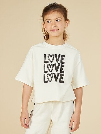 T-shirt cropped a maniche corte